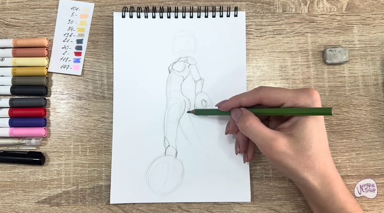 Рисуем ГоГо Томаго из "Город героев"