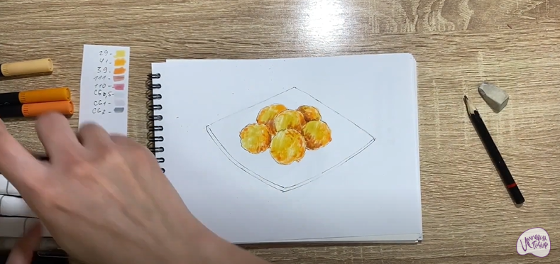 Рисуем Сырные шарики