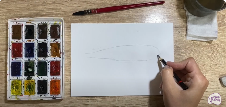 Рисуем Зубатка пёстрая