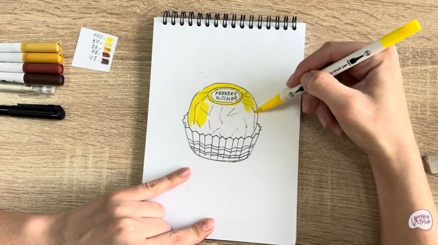 Рисуем Конфета Ферреро