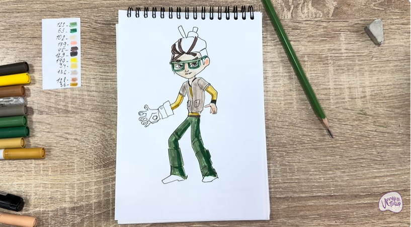 Рисуем Виктор из "герои Энвелла"