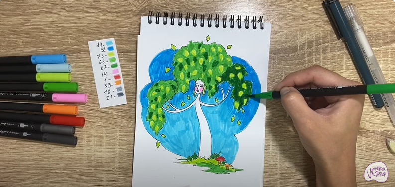 Рисуем Берёза из сказки