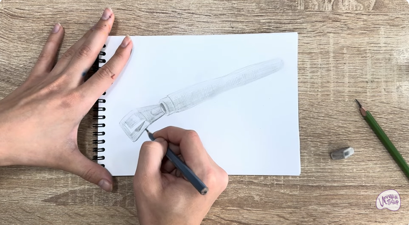 Рисуем Ручка-держатель для сковороды