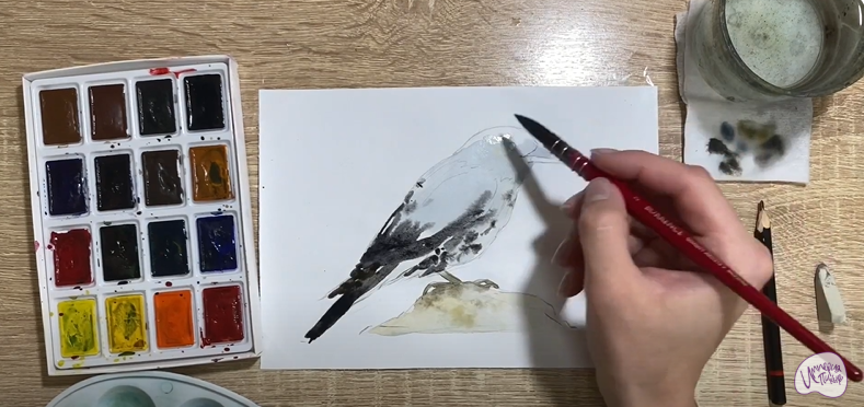 Рисуем Кедровка