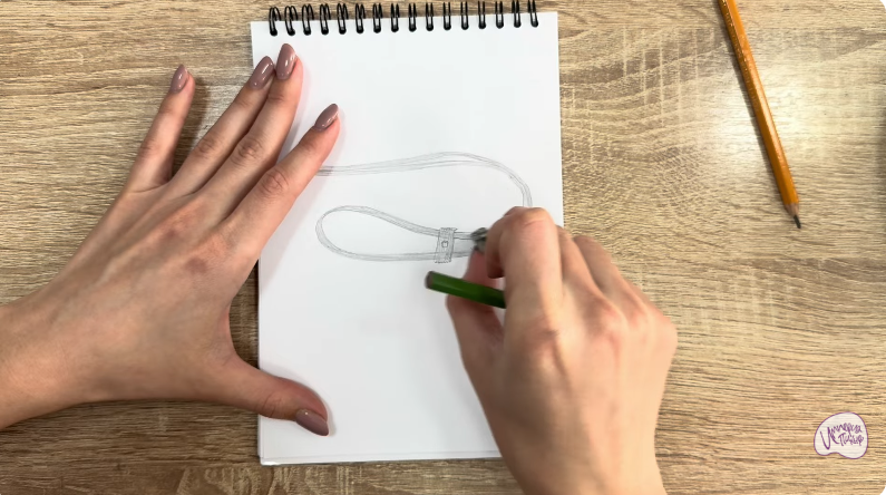 Рисуем Застежка-шнур