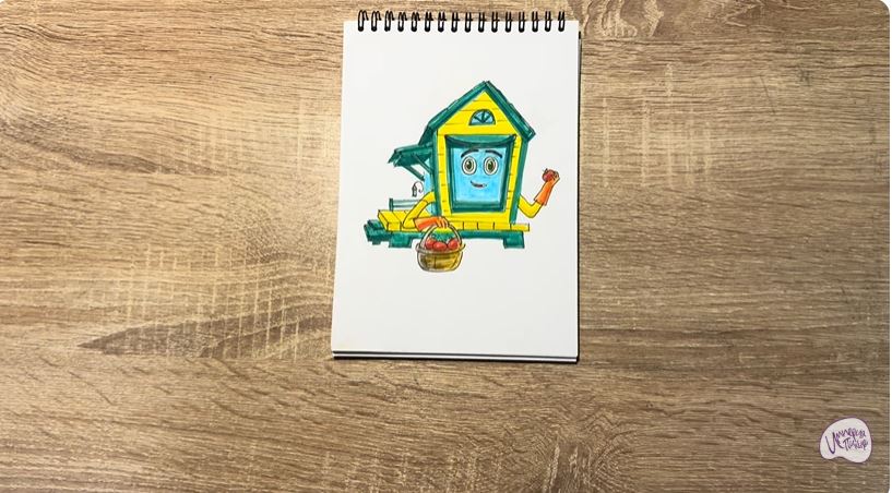 Рисуем Вася из мультфильма "Домики" Рисуем Вася из мультфильма "Домики"
