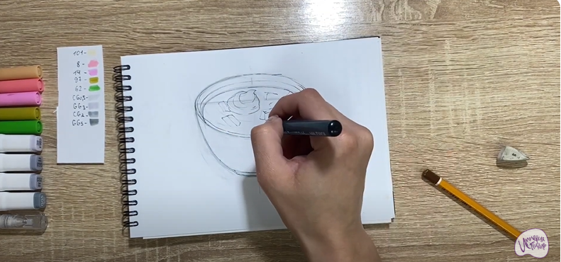 Рисуем Окрошка