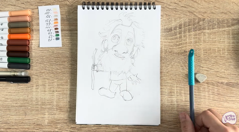 Рисуем Нафаня из фильма "Домовёнок Кузя"