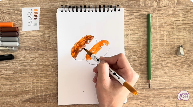 Рисуем Пирожное Картошка