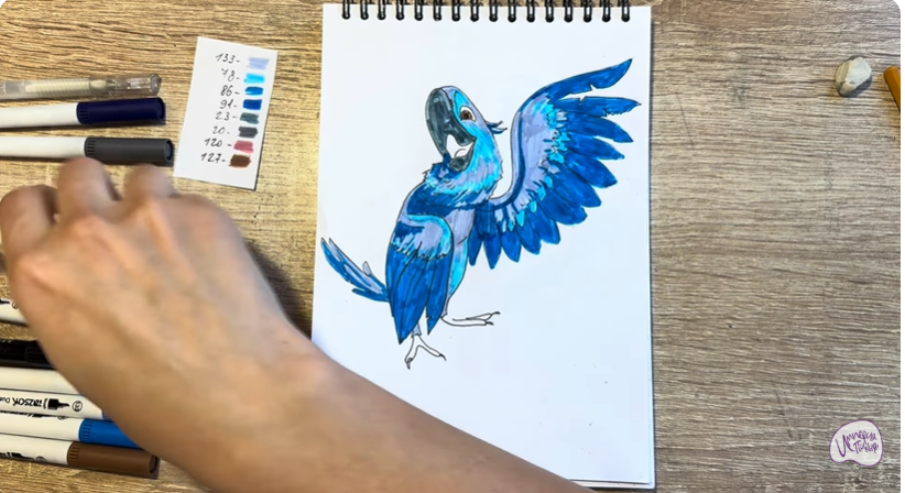 Рисуем Голубчик из "Рио" 