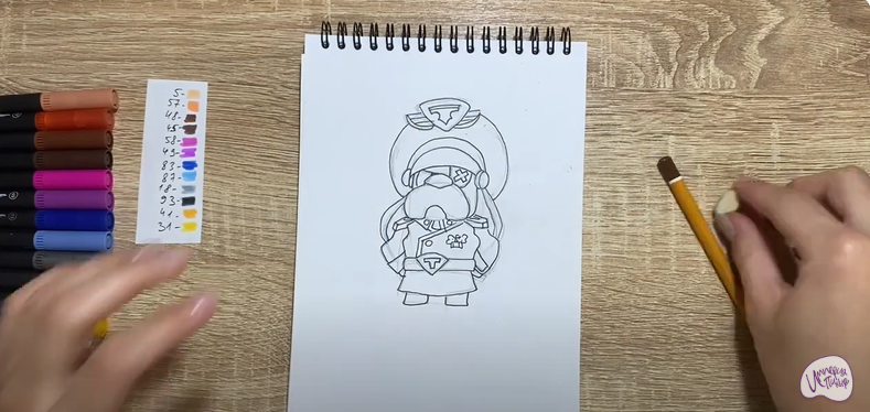 Рисуем Генерал Гавс из "Brawl Stars"