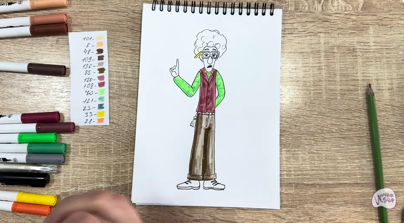 Рисуем Док Динозавров из «Доктор Динозавров»