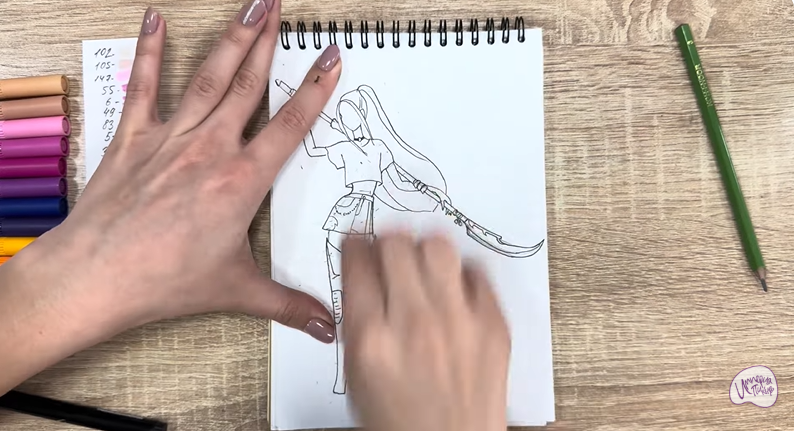 Рисуем Мира из "Кейпоп-охотницы на демонов"