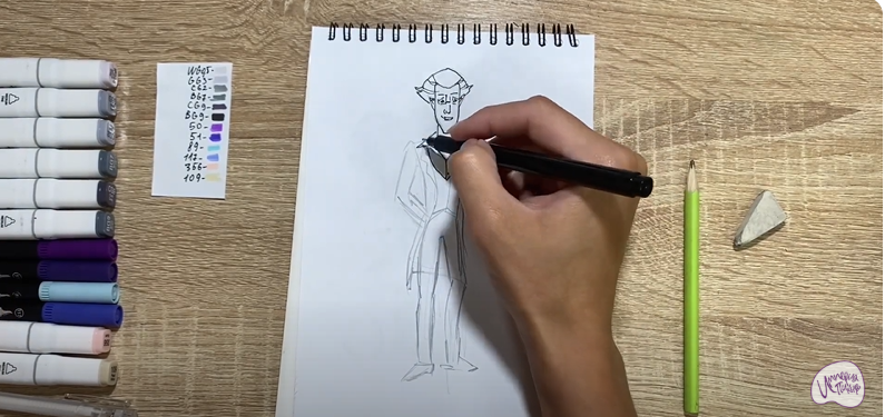 Рисуем Кощей Кощеевич из "Царевны"
