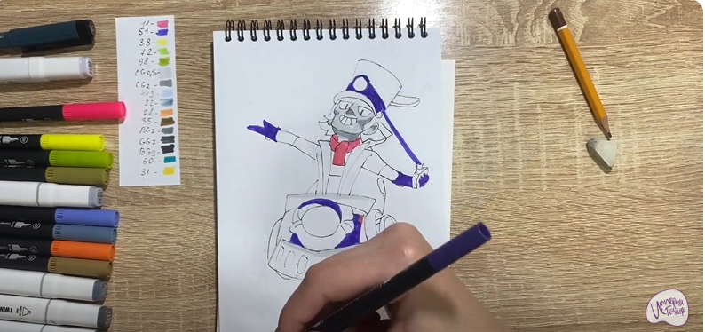 Рисуем Чак из Brawl Stars