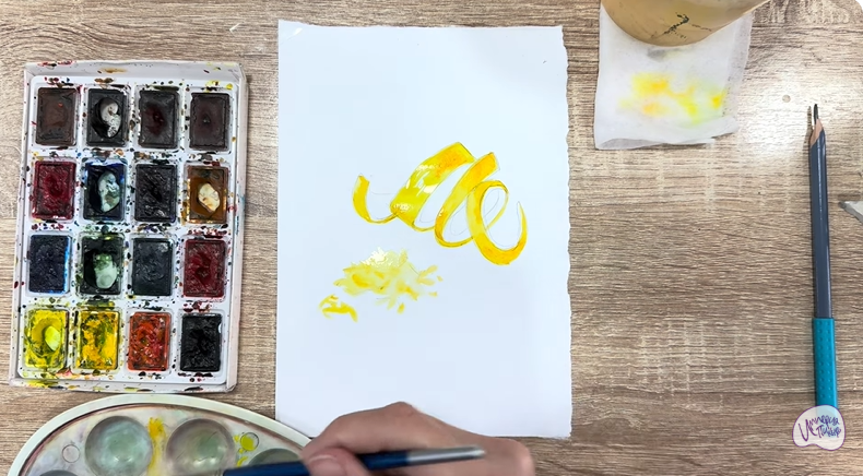 Рисуем Цедра лимона