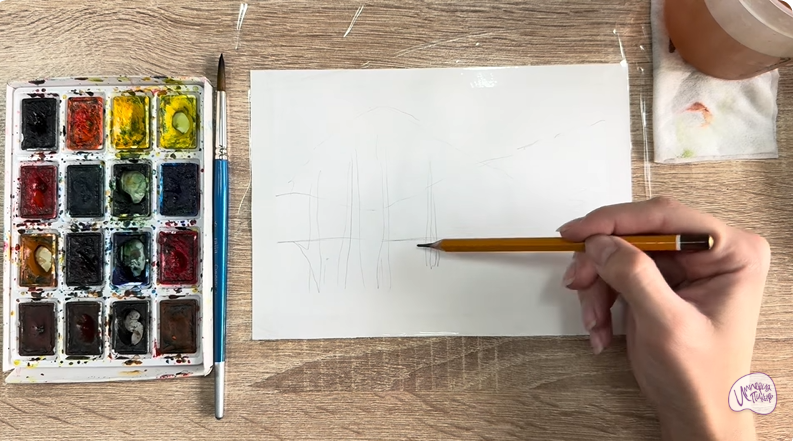 Рисуем Озеро Сукко