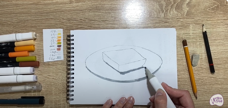 Рисуем Запеканка с изюмом