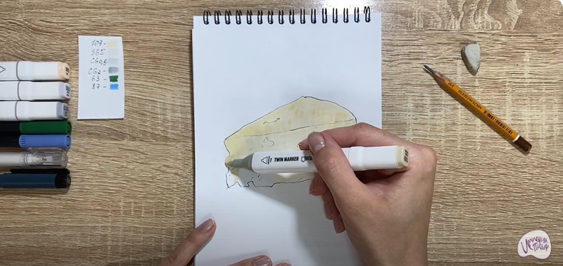 Рисуем Сыр с плесенью