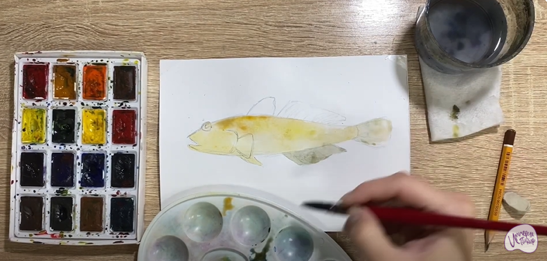 Рисуем Рыба "Бычок"
