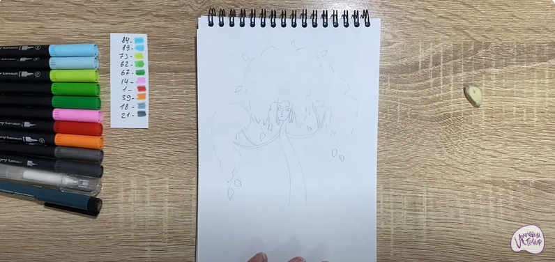 Рисуем Берёза из сказки