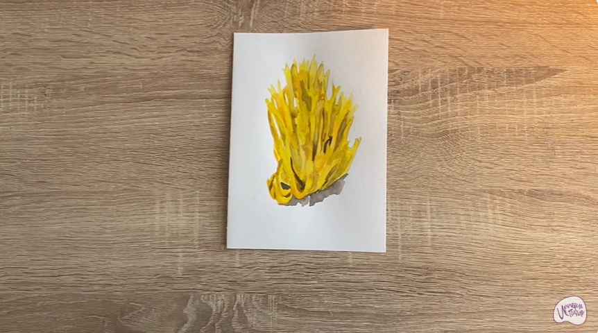 Рисуем Рогатик жёлтый