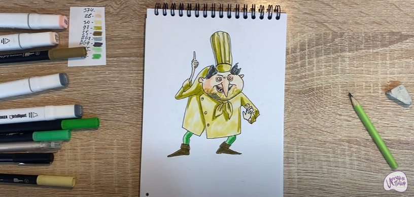 Рисуем Квазимодо из "Монстры на каникулах"