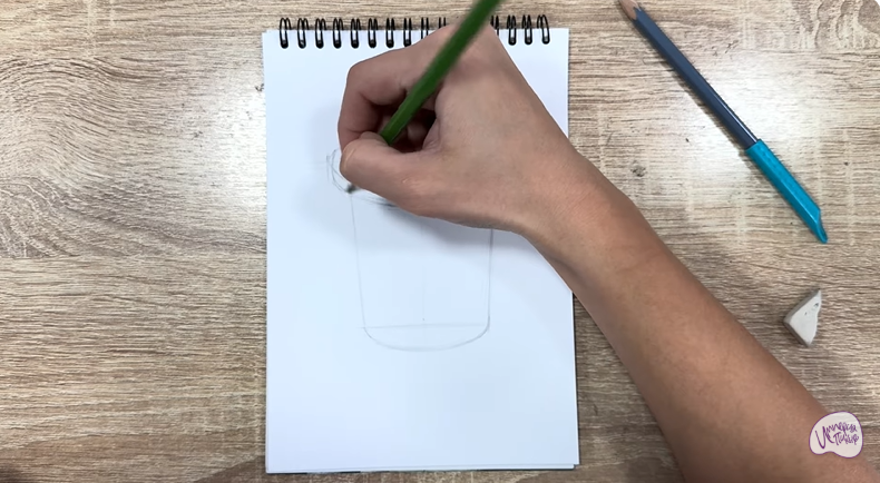 Рисуем Стакан-непроливайка