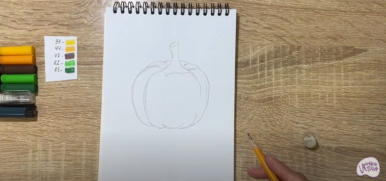 Рисуем Тыква на Хэллоуин