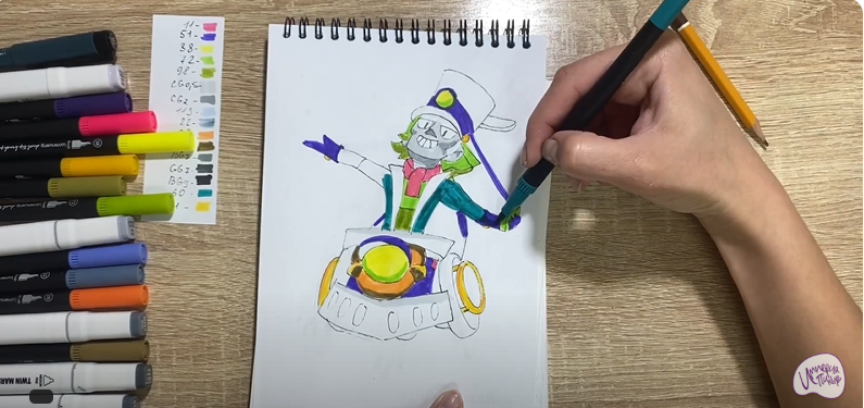 Рисуем Чак из Brawl Stars