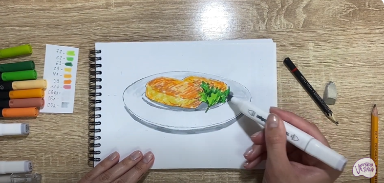 Рисуем Картофельные зразы