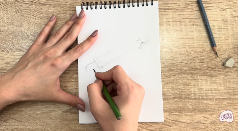 Рисуем Держатель для простыни