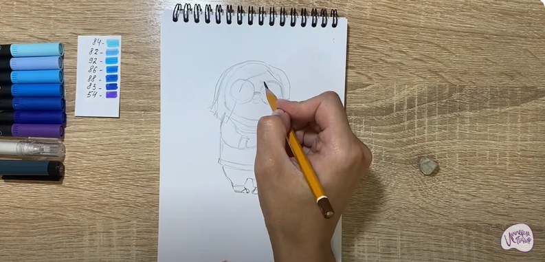 Рисуем Печаль из "Головоломки 2"