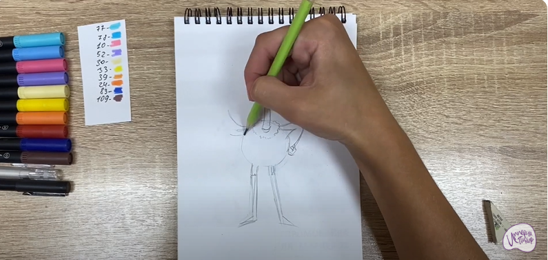 Рисуем Птица Тинк из мультфильма "Маракуда"