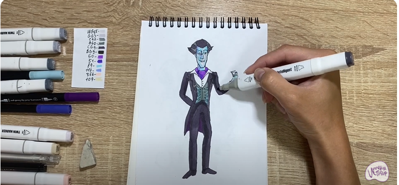 Рисуем Кощей Кощеевич из "Царевны"