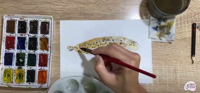 Рисуем Зубатка пёстрая