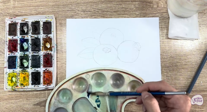 Рисуем Голубика