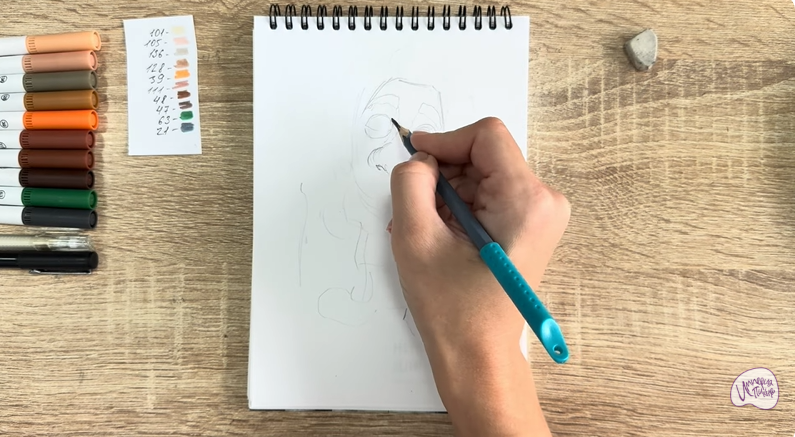 Рисуем Нафаня из фильма "Домовёнок Кузя"