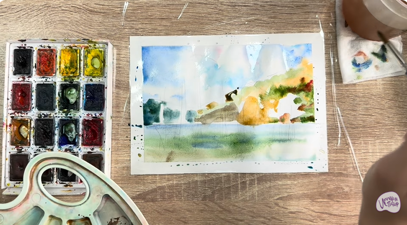 Рисуем Озеро Сукко