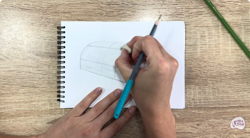 Рисуем Теплица из поликарбоната