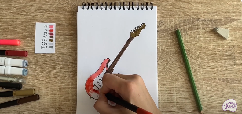 Рисуем Электрогитара