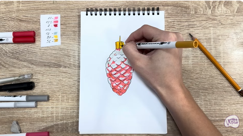 Рисуем Ёлочная игрушка
