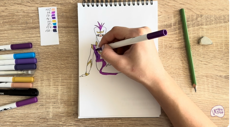 Рисуем Шамаханская Царица из "Три богатыря"