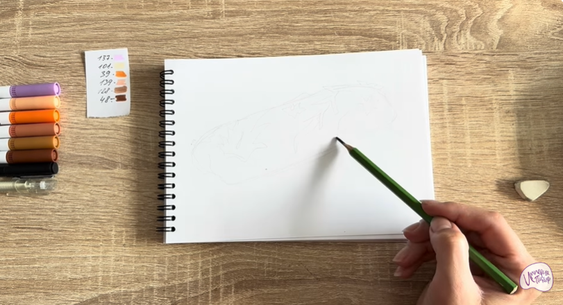 Рисуем Кулебяка