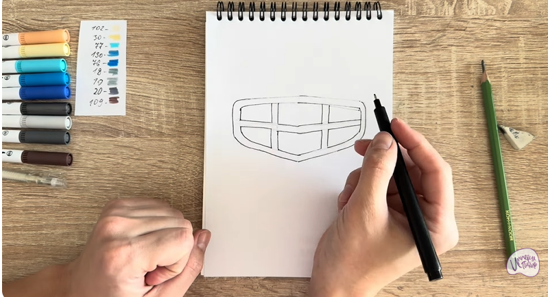 Рисуем Лого GEELY