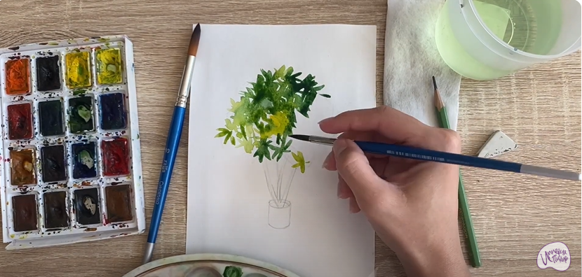 Рисуем Бересклет