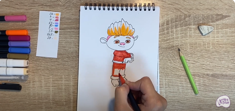 Рисуем Рей из "Монсики"