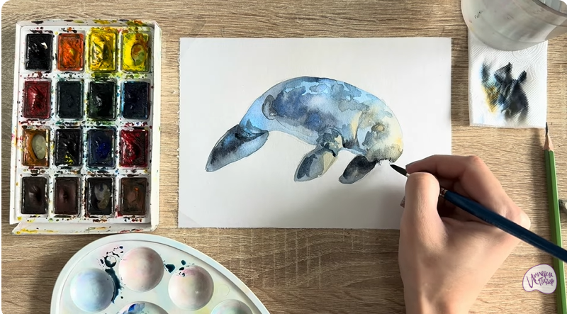 Рисуем Дюгонь