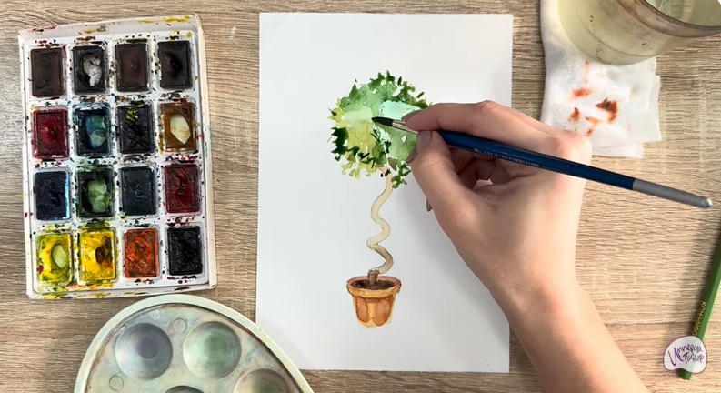 Рисуем Мирт обыкновенный