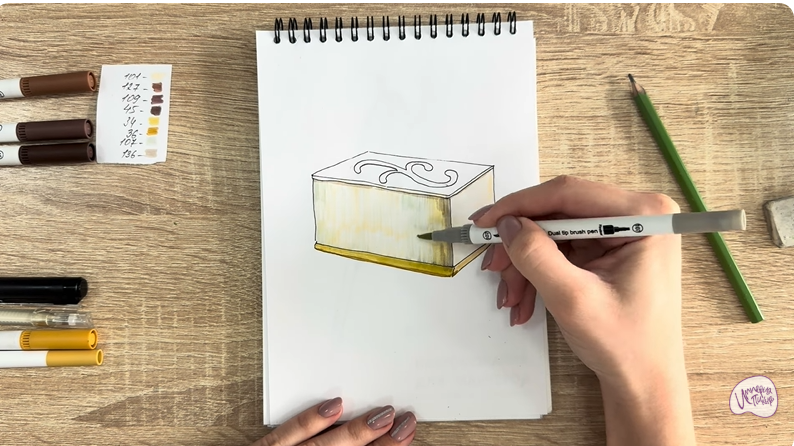 Рисуем Пирожное "Птичье Молоко"